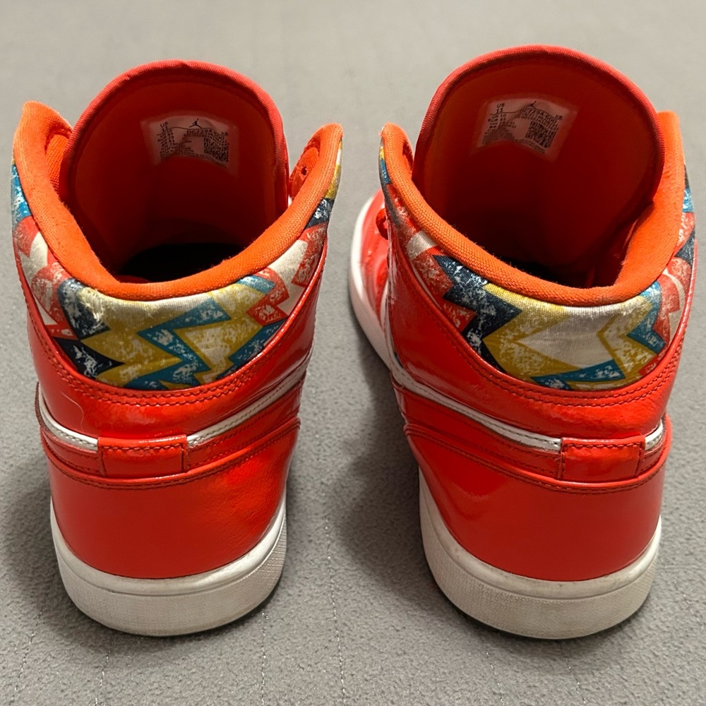 Jordan Men’s High-Top Sneakers in Red and White - Picture 4 of 8